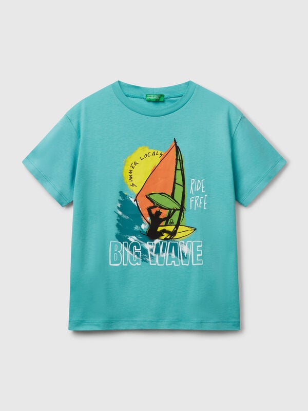 Camiseta de algodón con estampado Niño