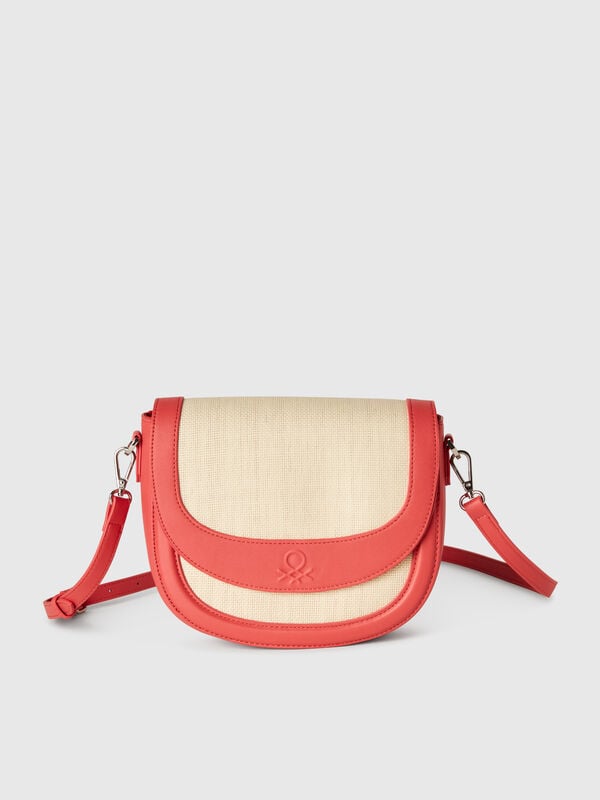 Bolso bandolera efecto rafia Mujer