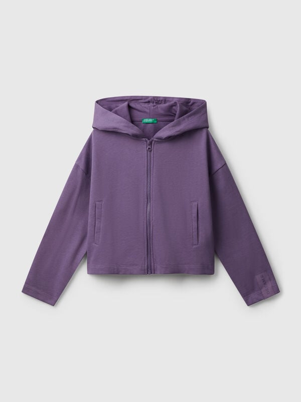 Sudadera con capucha y cremallera Niña