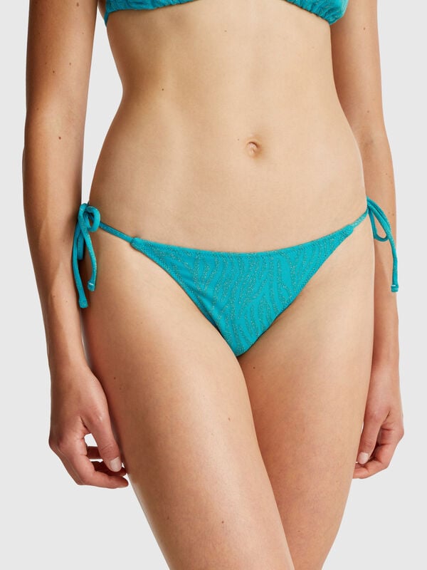 Braguita de baño animalier con lúrex Mujer