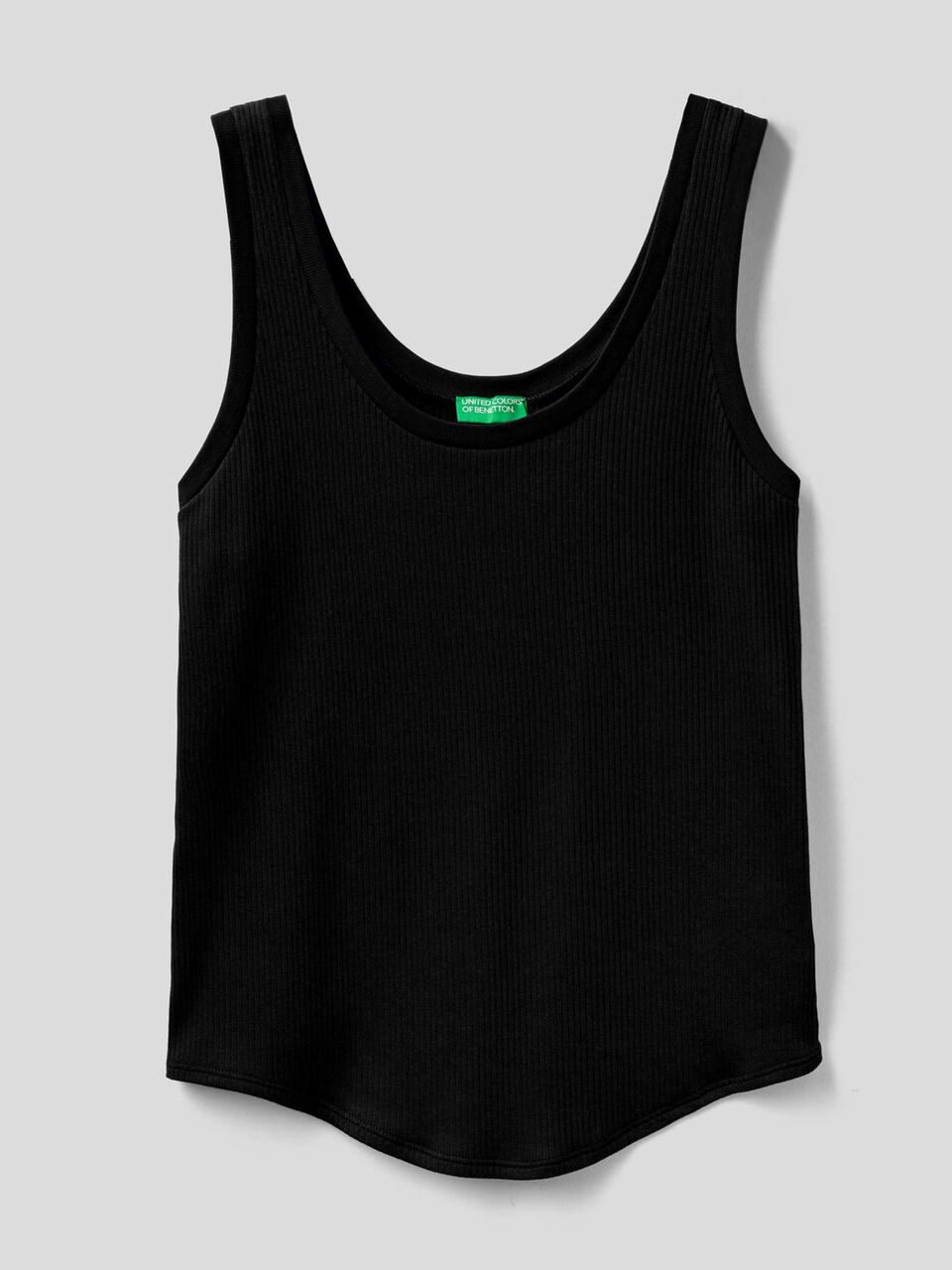 Camiseta de tirantes anchos de canalé image number 1