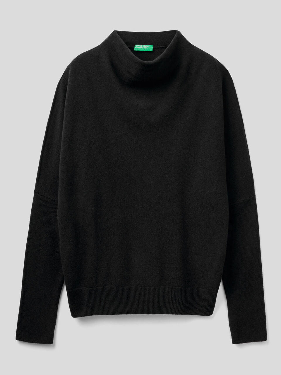Jersey de cuello alto con manga acanalada image number 1
