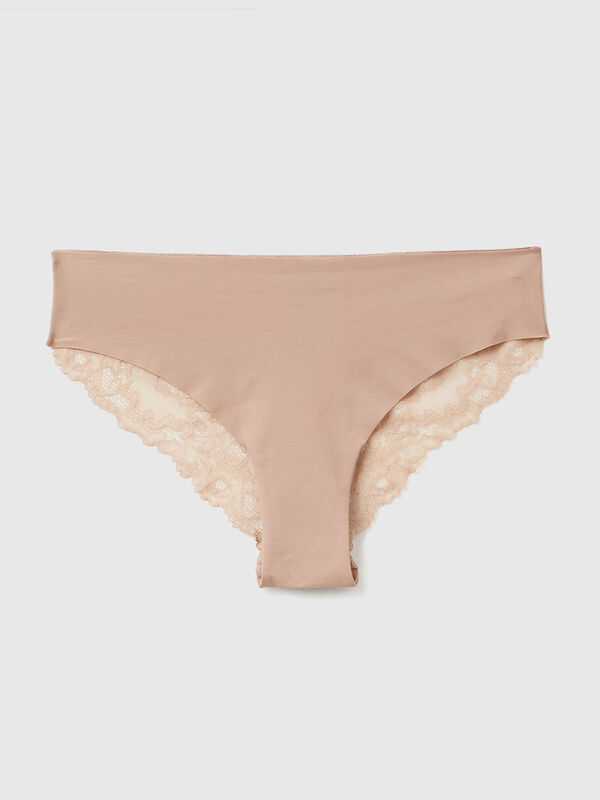 Brasileña elástica con encaje Mujer