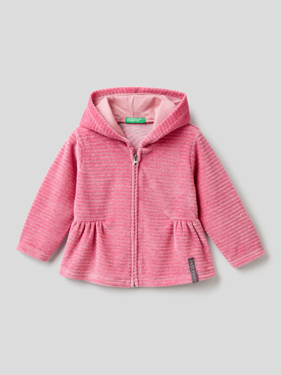Sudadera de chenilla con cremallera y capucha image number 1