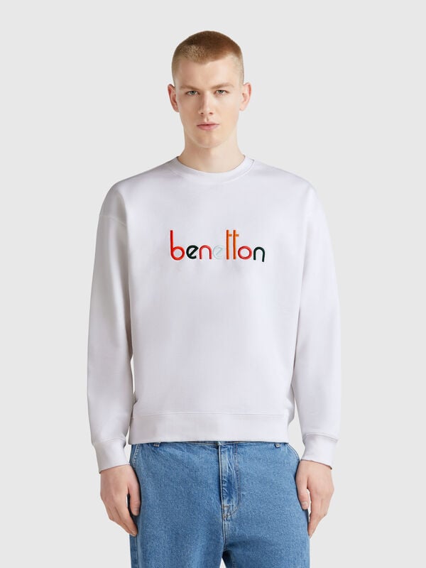 Sudadera cálida con logo bordado Hombre