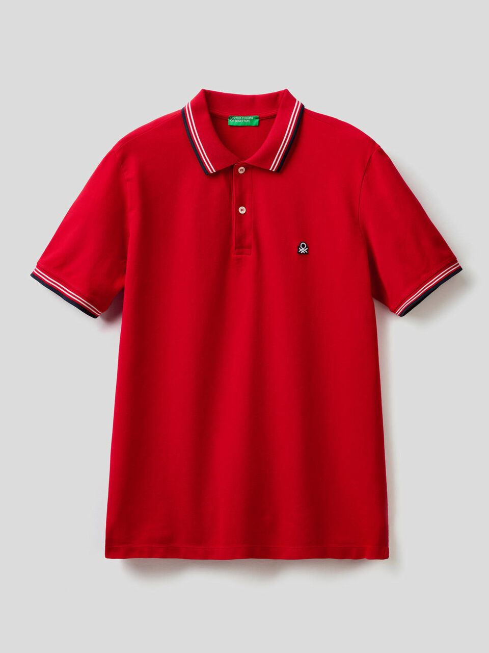 Polo de manga corta de algodón elástico image number 1