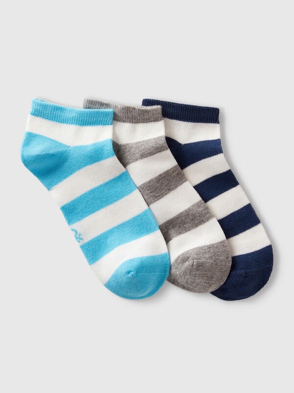 Tres pares de calcetines a rayas Niño