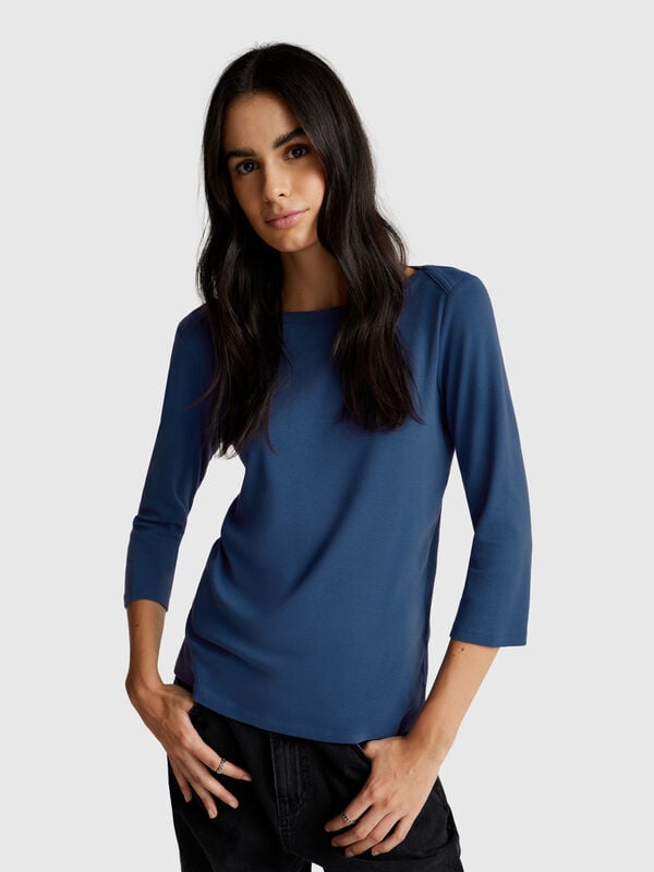 Camiseta de cuello barco Mujer