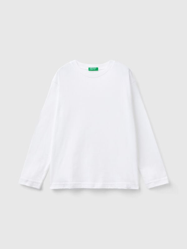 Camiseta de algodón con cuello redondo Niño