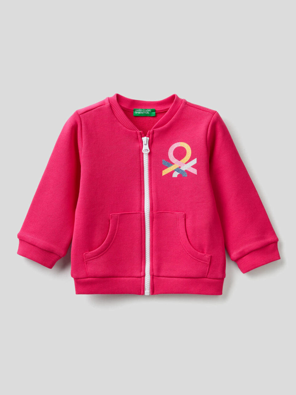 Sudadera de algodón orgánico con cremallera image number null