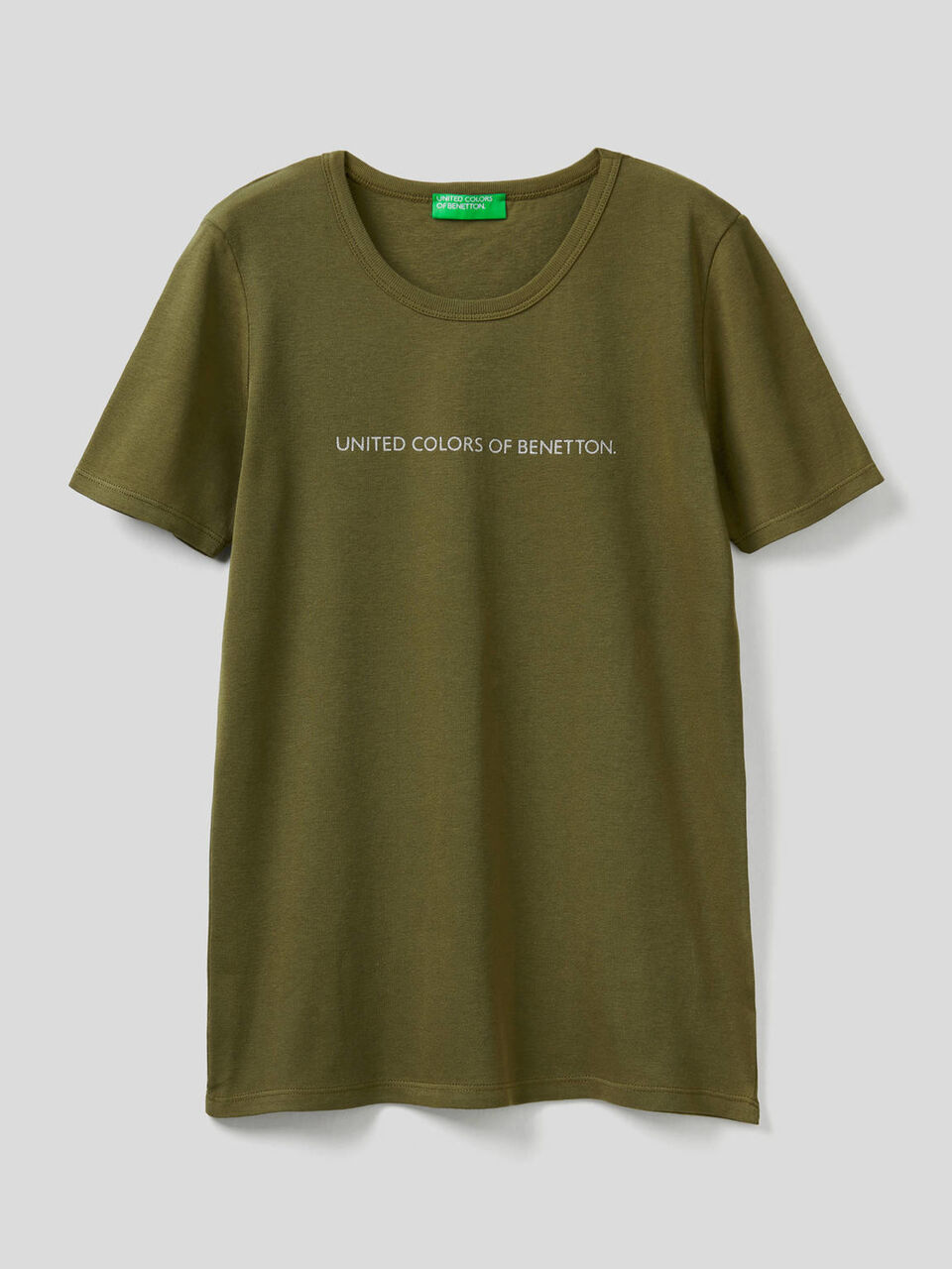 Camiseta de 100% algodón con estampado de logotipo con glitter image number 1