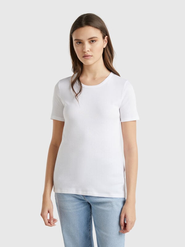 Camiseta de algodón de fibra larga Mujer