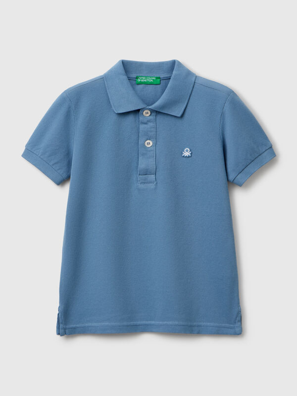 Polo de manga corta de algodón puro Niño