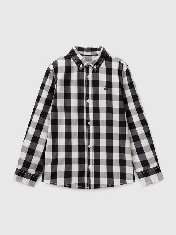 Camisa abotonada bicolor a cuadros Niño