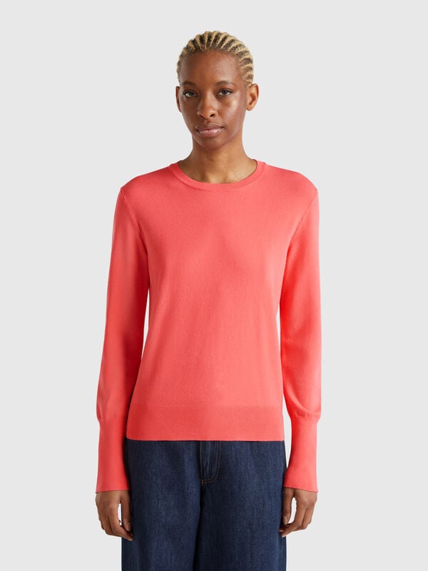 Jersey slim fit de mezcla de viscosa Mujer