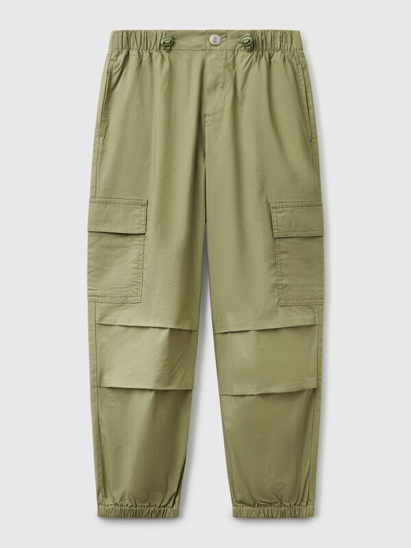 Pantalón cargo de algodón elástico Niña
