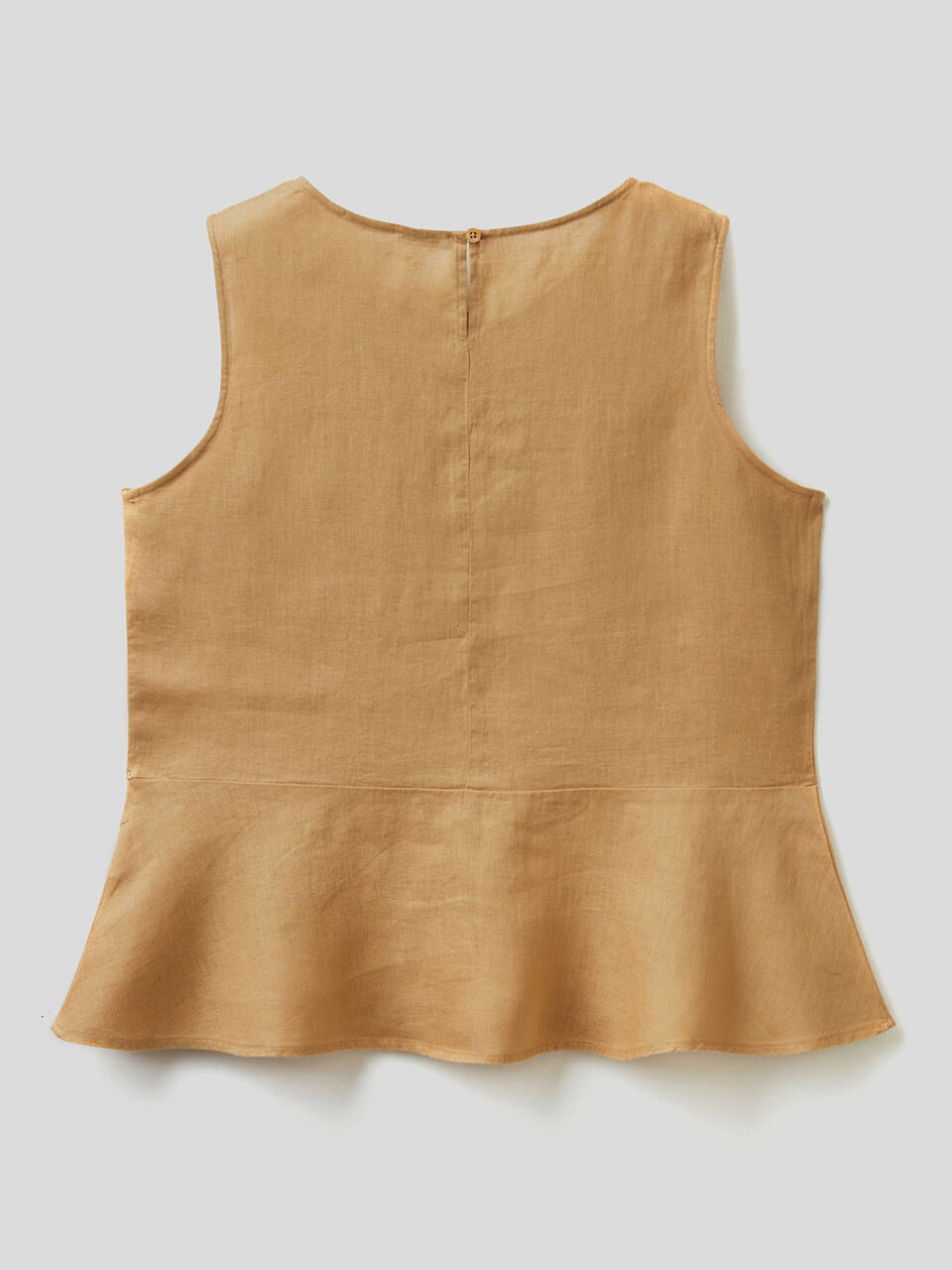 Blusa de puro lino sin mangas image number 2