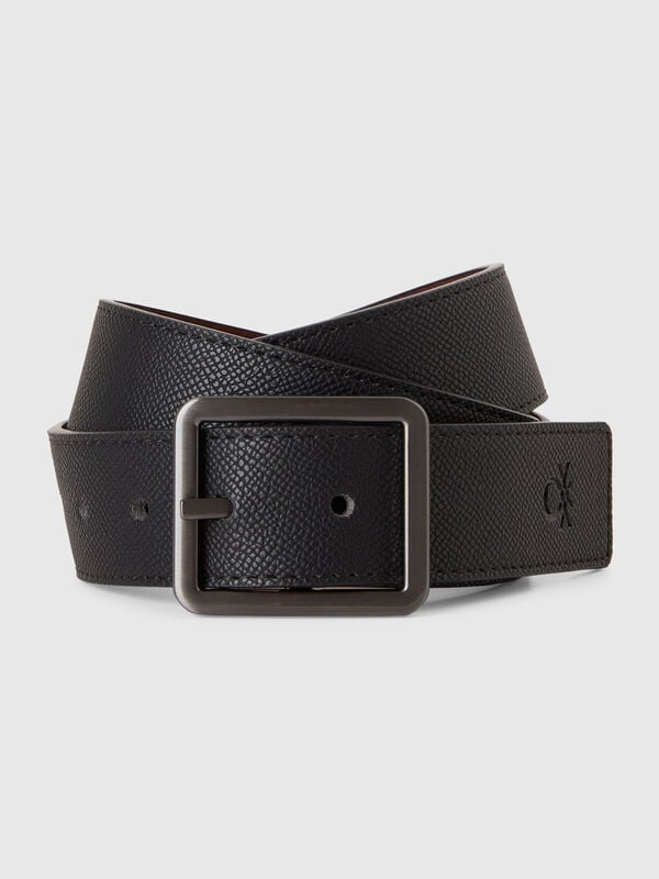 Cinturón reversible en tejido revestido Hombre