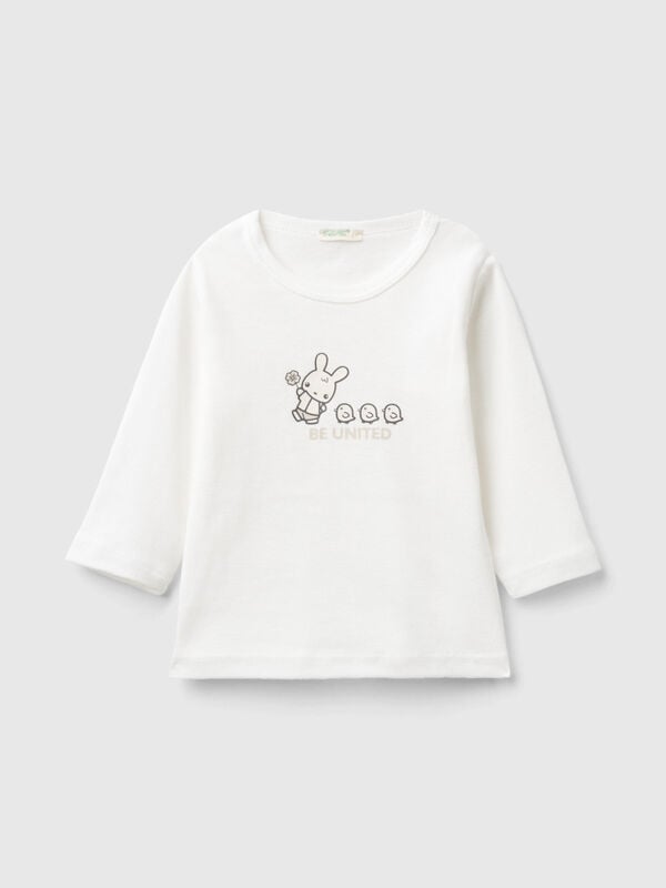 Camiseta de manga larga de 100 % algodón orgánico Recién nacidos