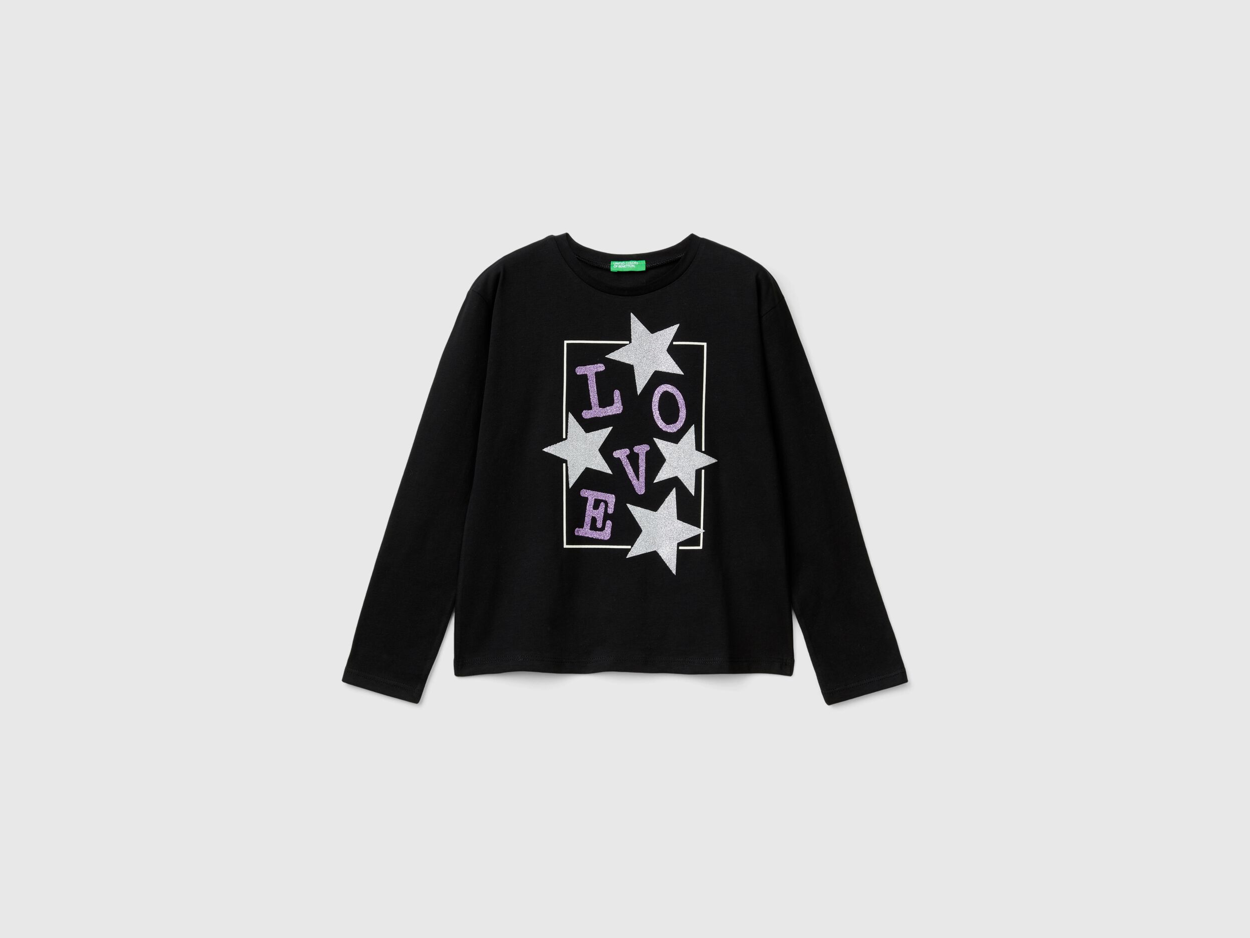 Camiseta manga larga negra niña clearance