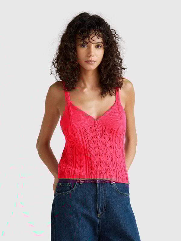 Top de ganchillo Mujer