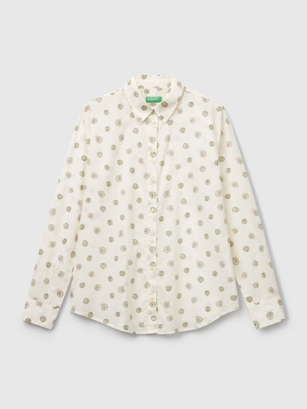 Camisa estampada en algodón ligero Camisa estampada en algodón ligero Mujer
