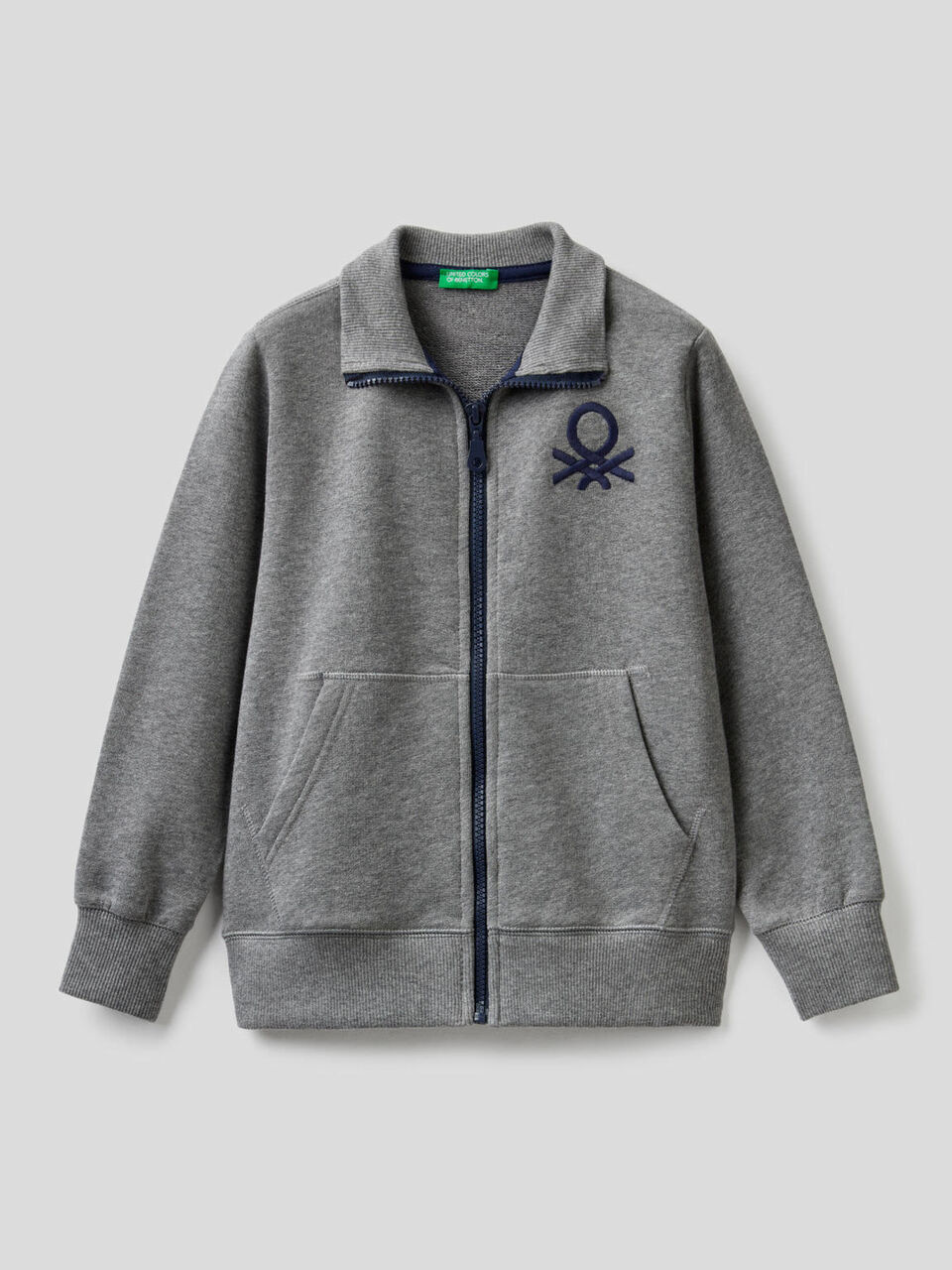 Sudadera de algodón 100 % con cremallera image number 1