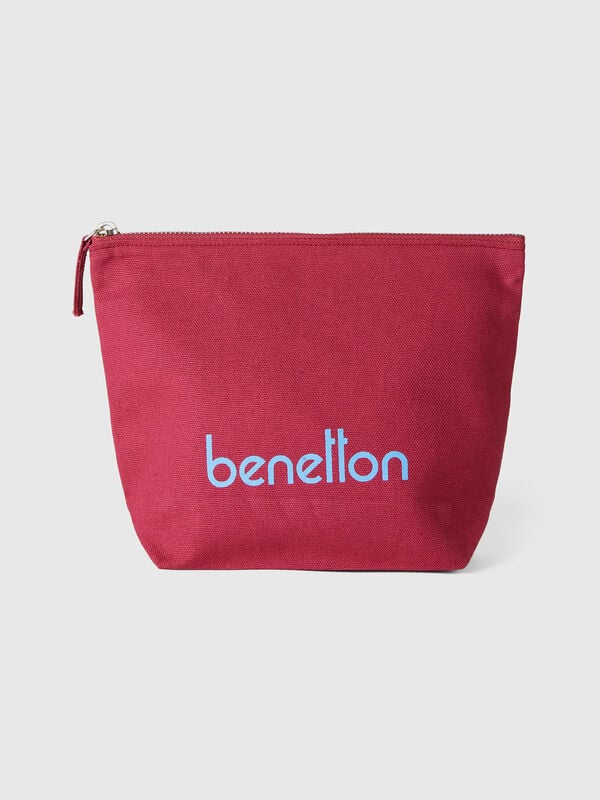 Bolso plano burdeos de 100 % algodón