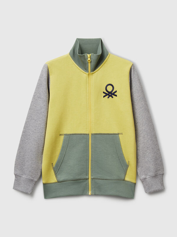 Sudadera con cremallera de algodón puro Niño