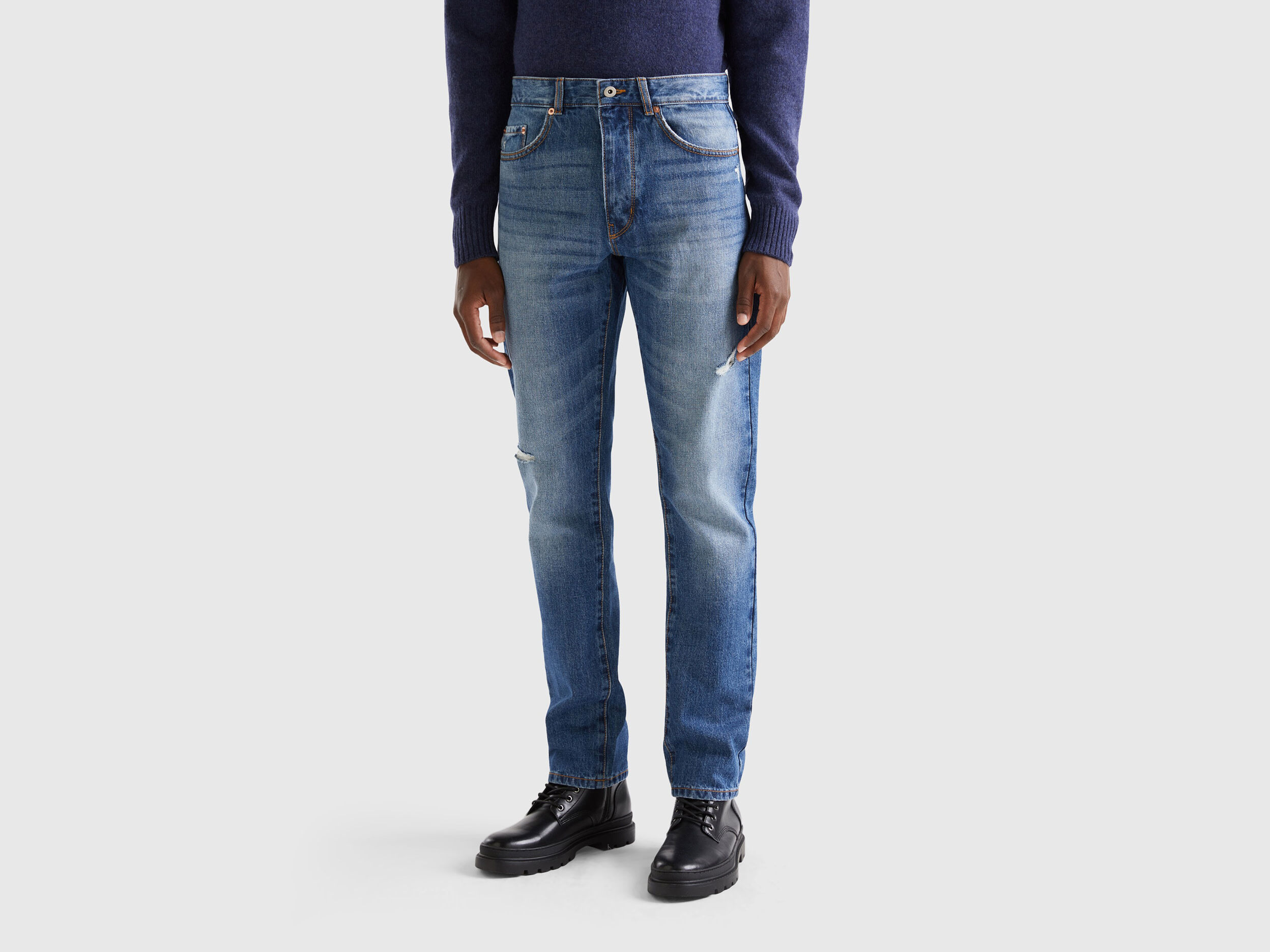 Vaqueros zanahoria rotos hombre best sale
