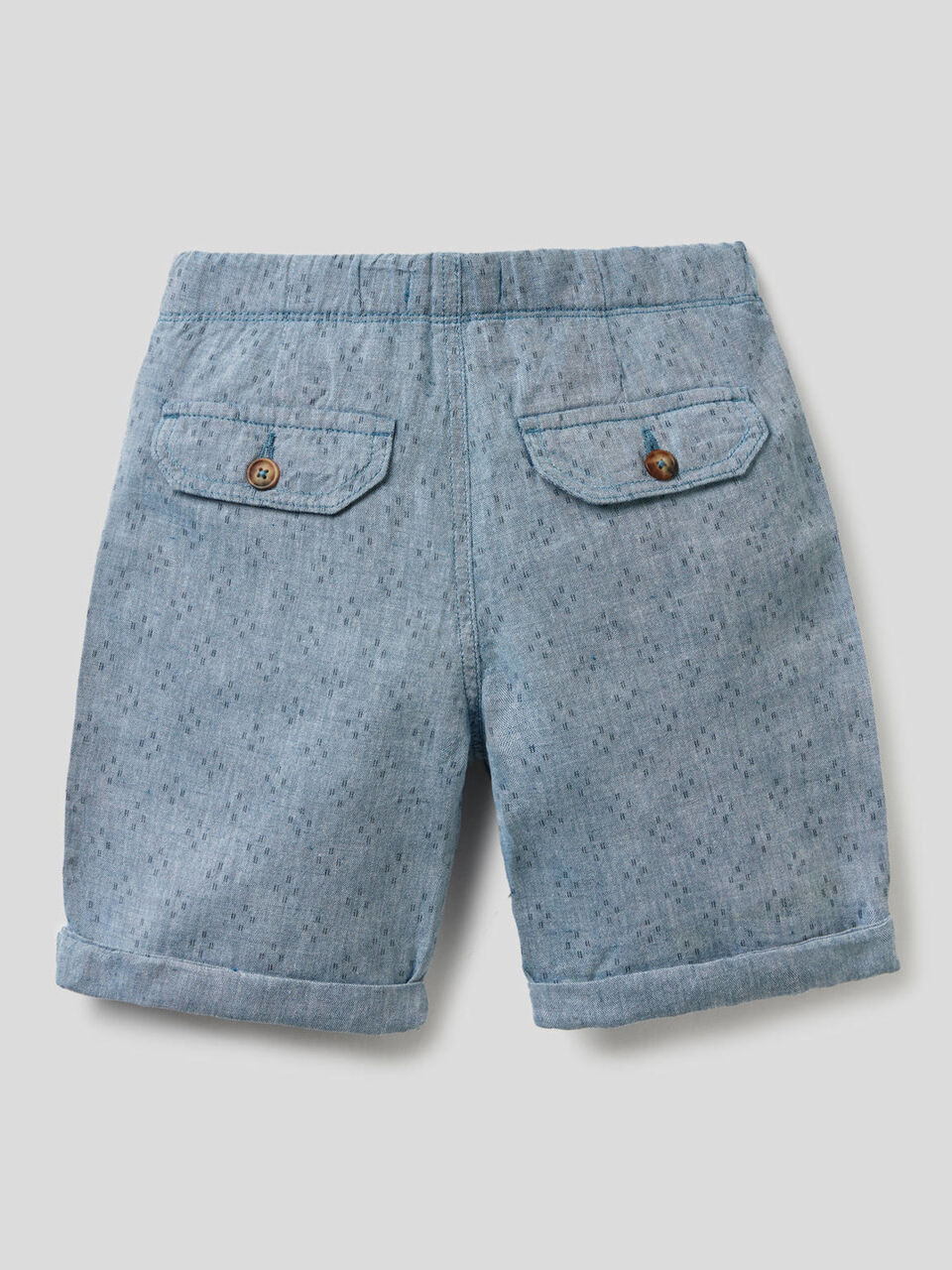 Bermudas en mezcla de algodón y lino image number 2