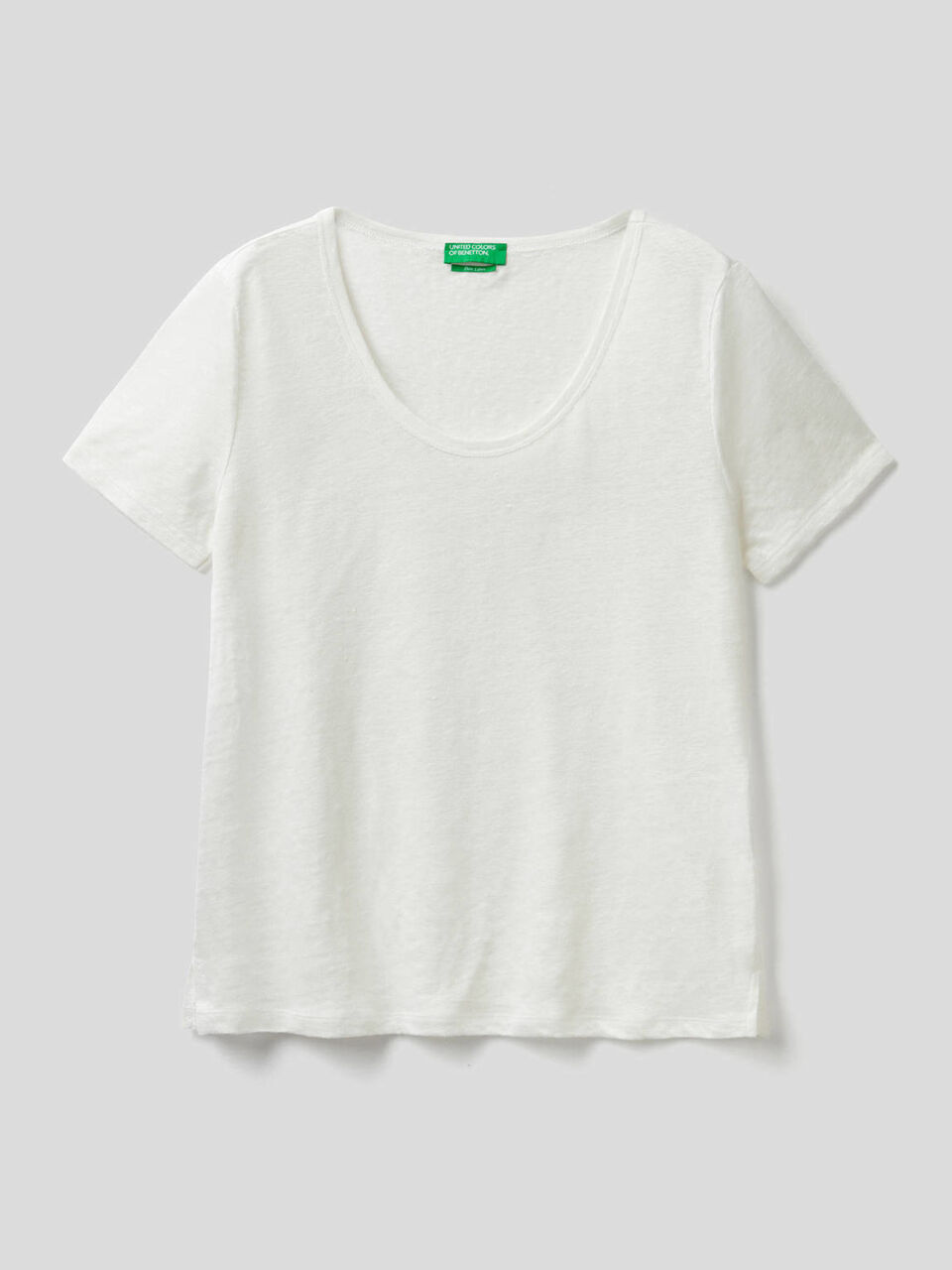 Camiseta de cuello redondo de 100% lino image number 1