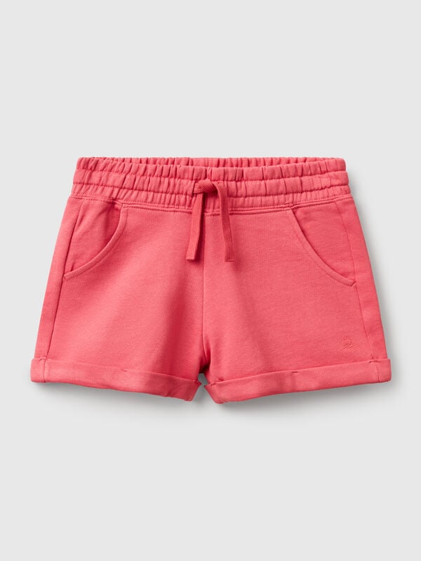 Pantalón corto polar 100% algodón. Niña