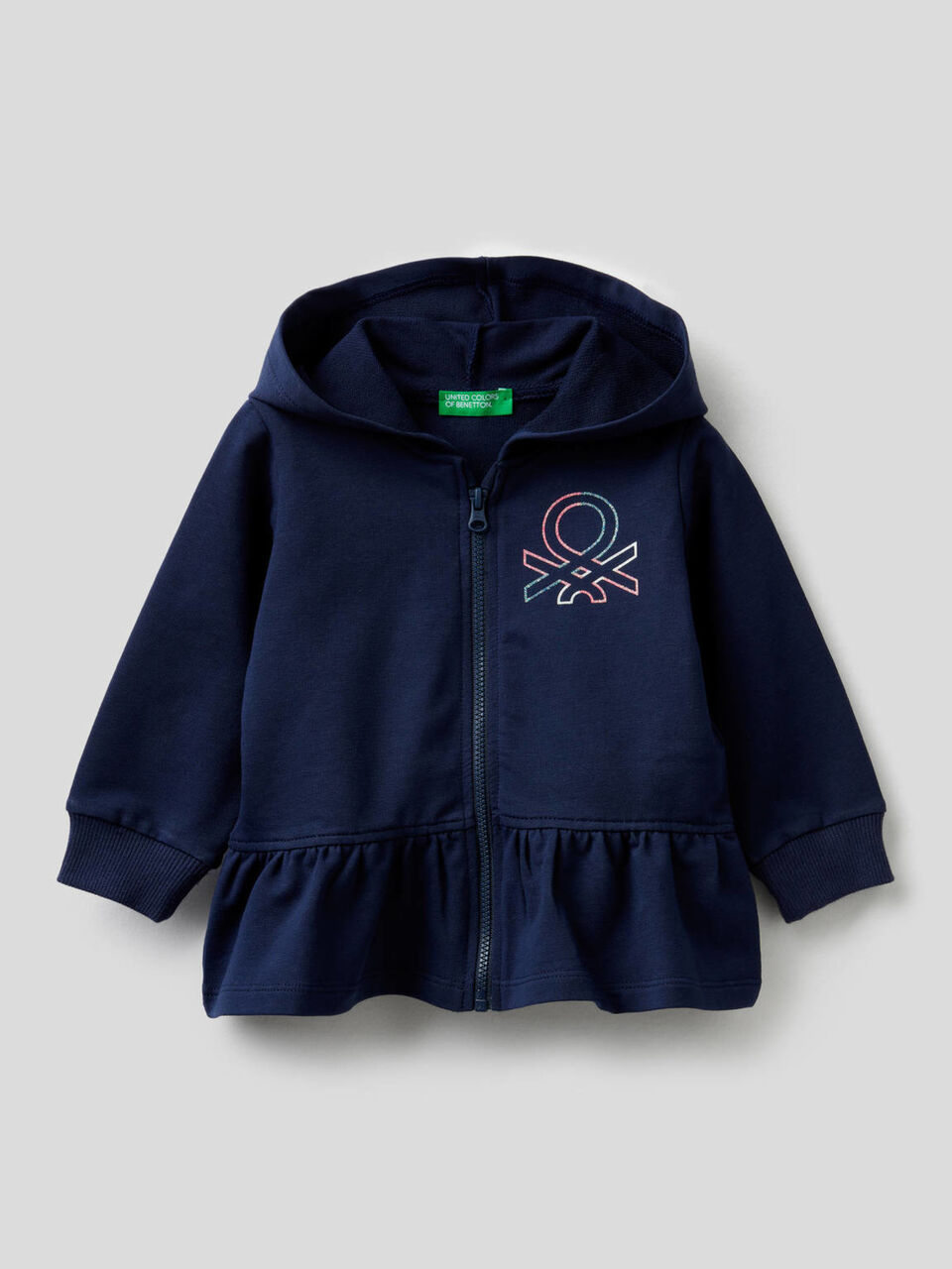 Sudadera con volante y capucha image number 1