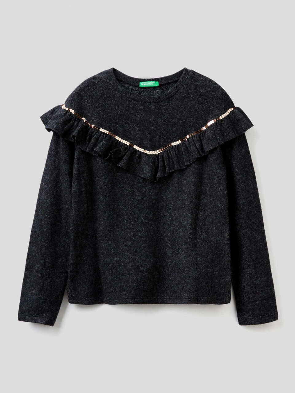 Sudadera con volante y lentejuelas image number 1