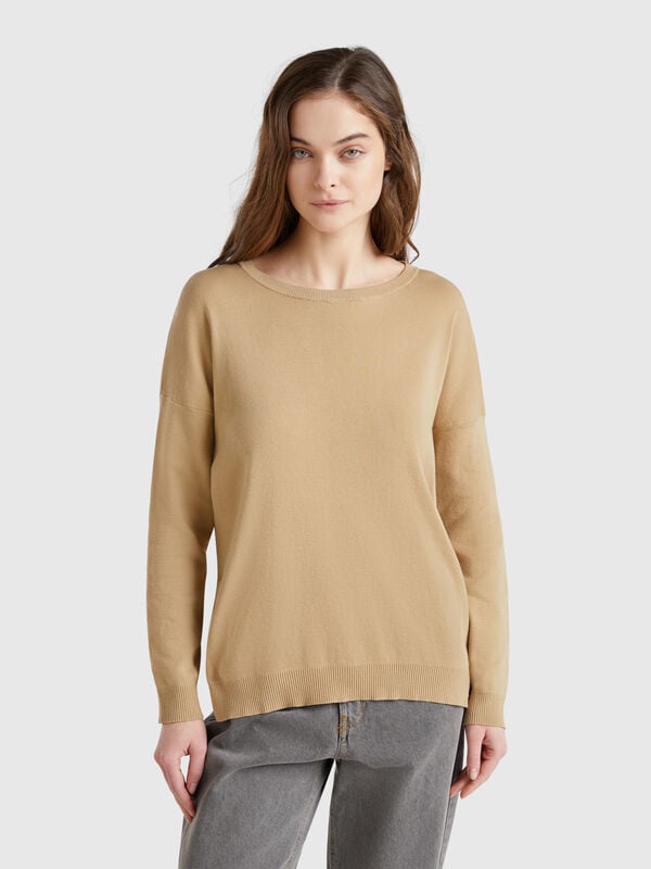 Jersey over fit de algodón Mujer
