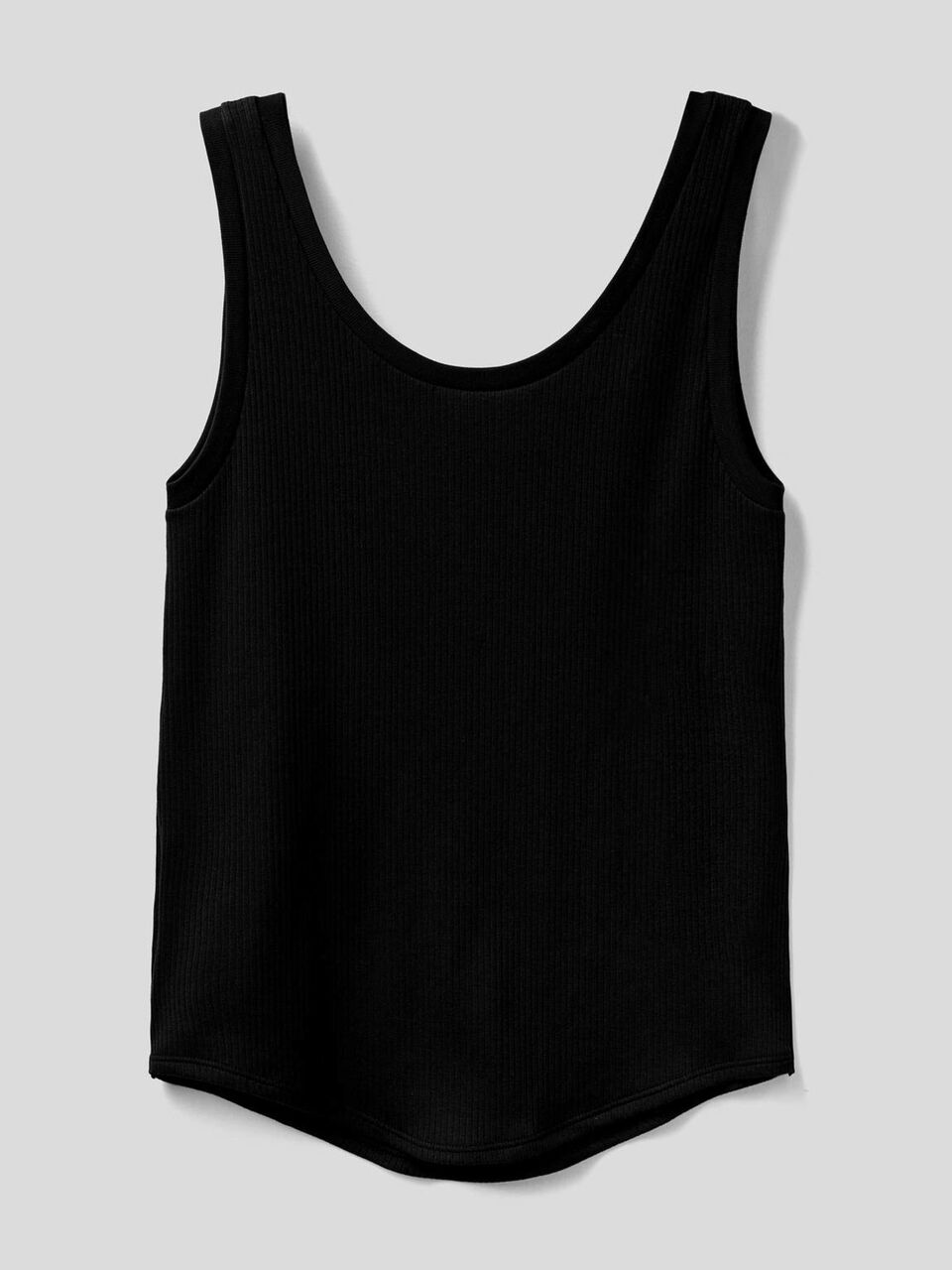 Camiseta de tirantes anchos de canalé image number 2