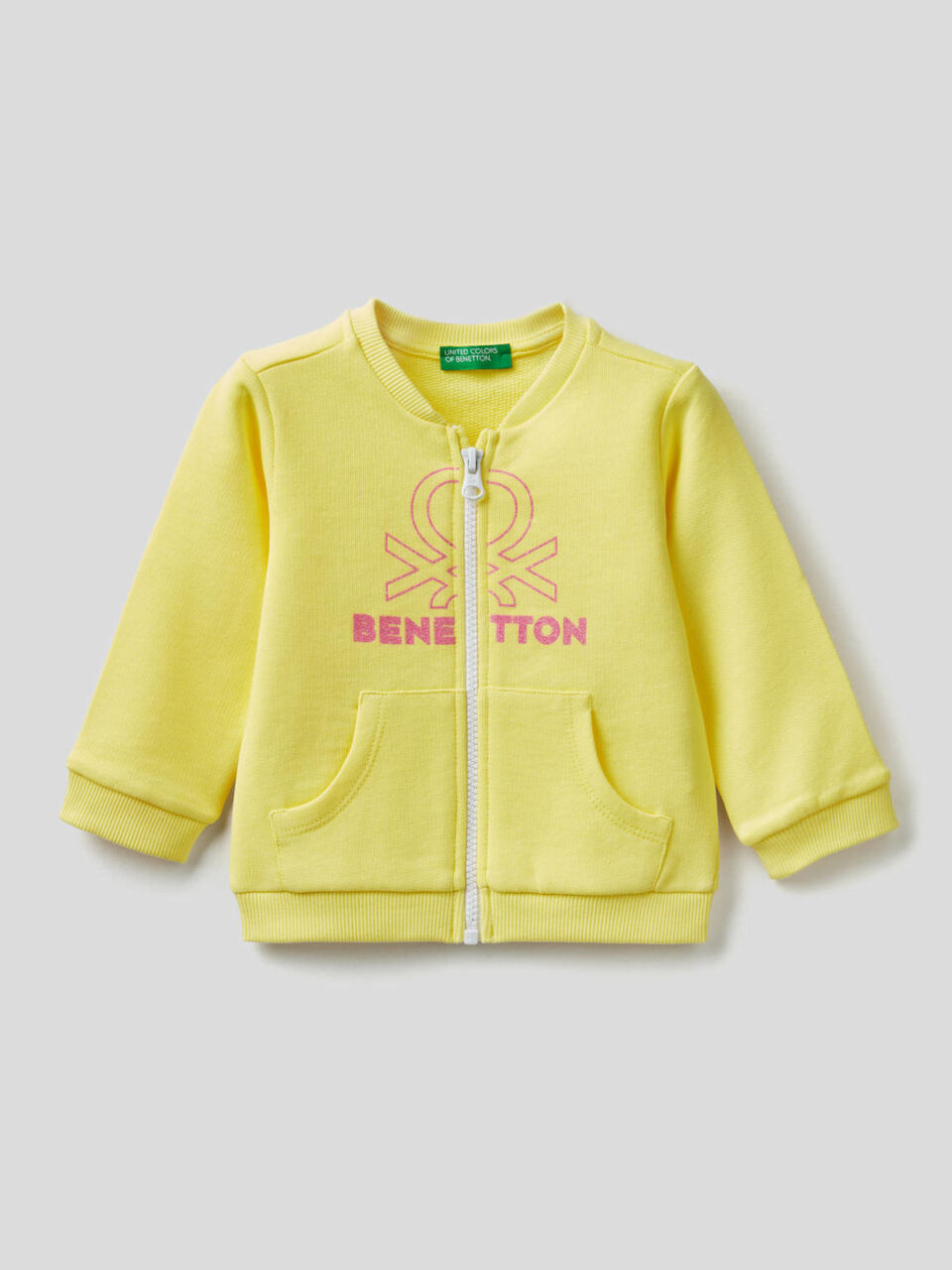 Sudadera de algodón orgánico con cremallera image number 1