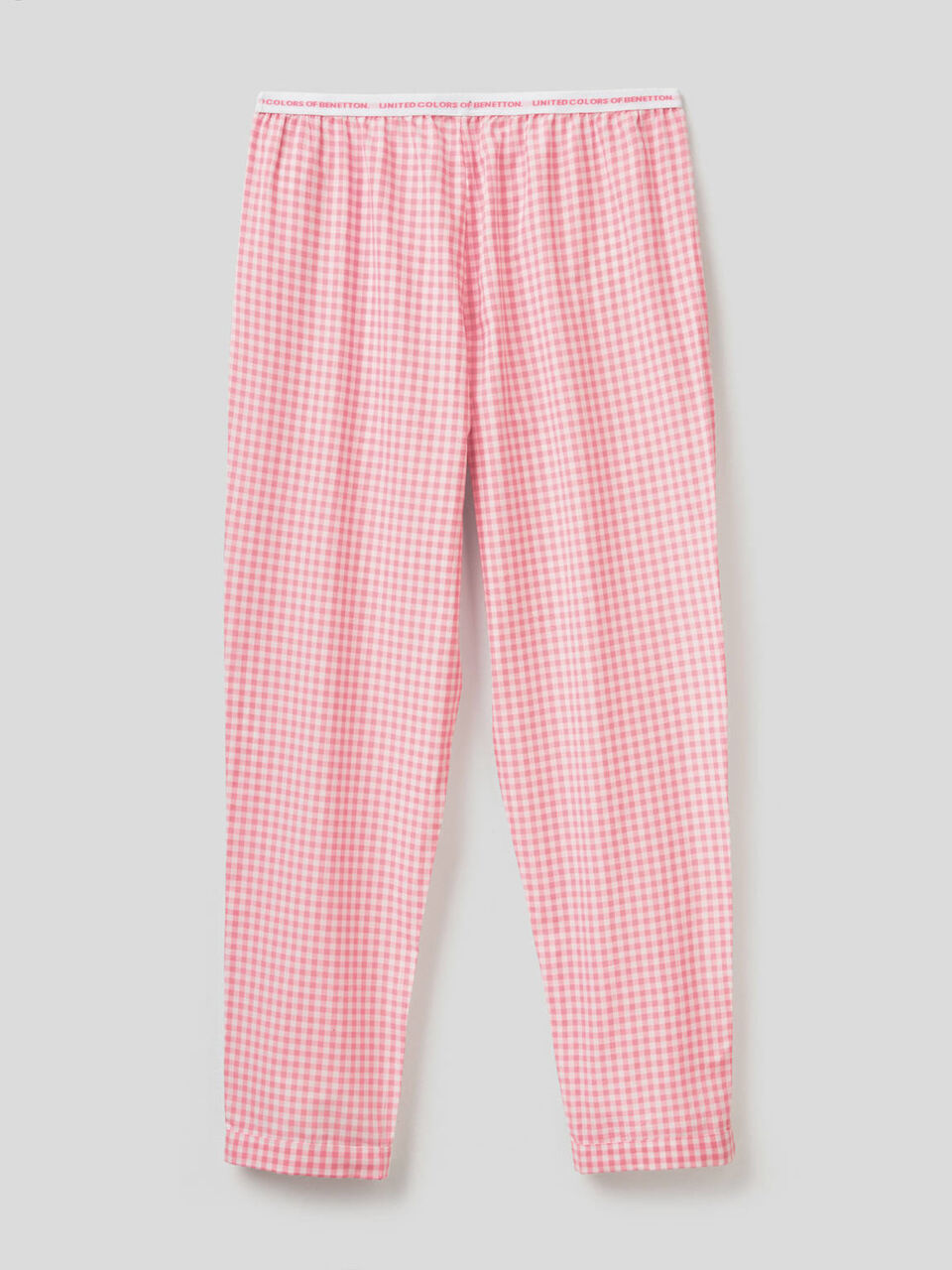 Pantalón largo con estampado de Vichy image number 2