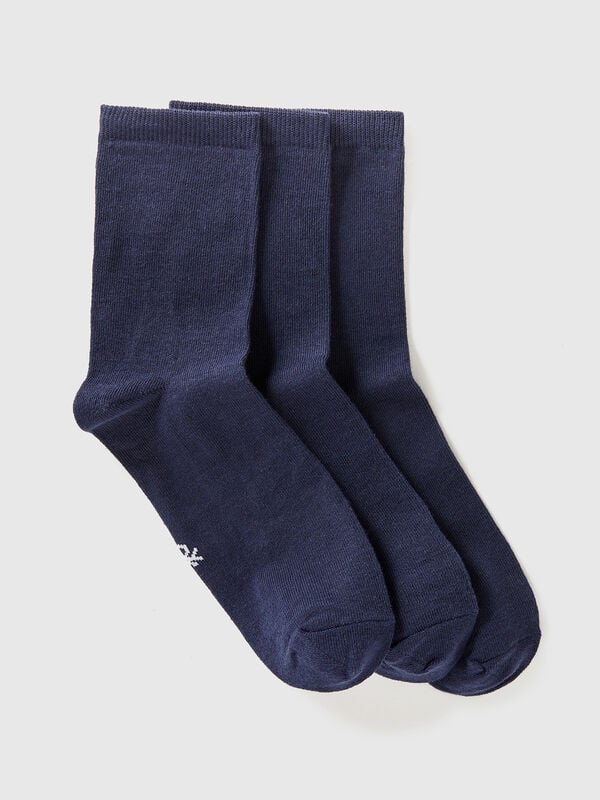 Tres pares de calcetines cortos