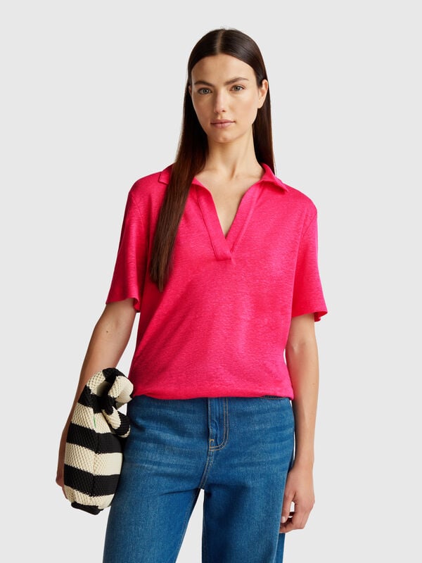 Polo de puro lino Mujer