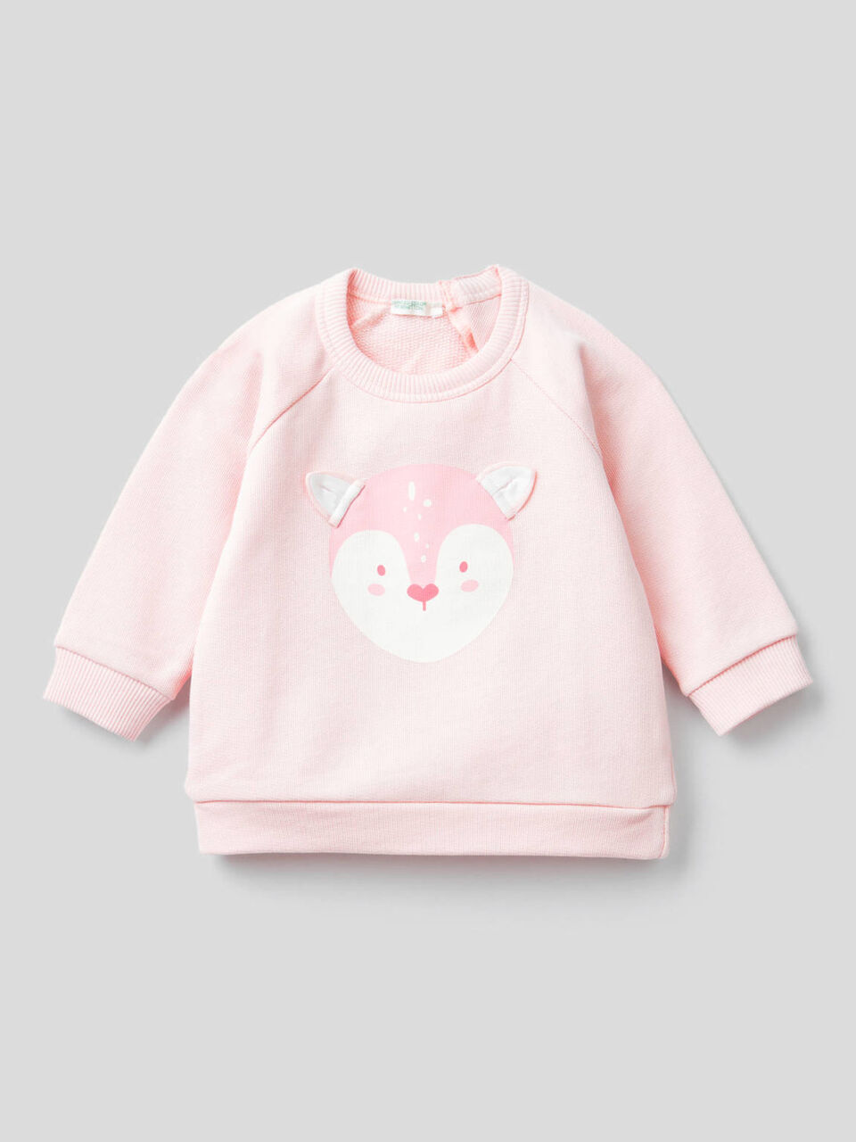 Sudadera de algodón orgánico con estampado de animalito image number 1