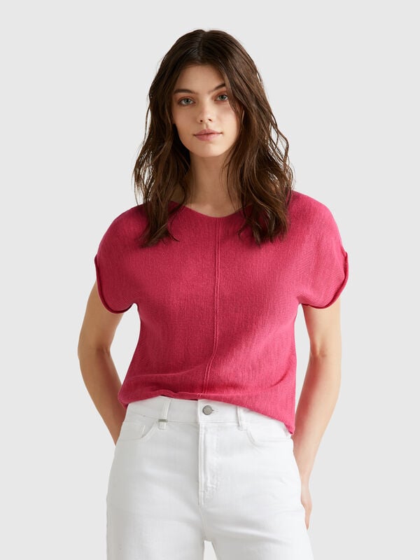 Jersey de algodón y lino Mujer