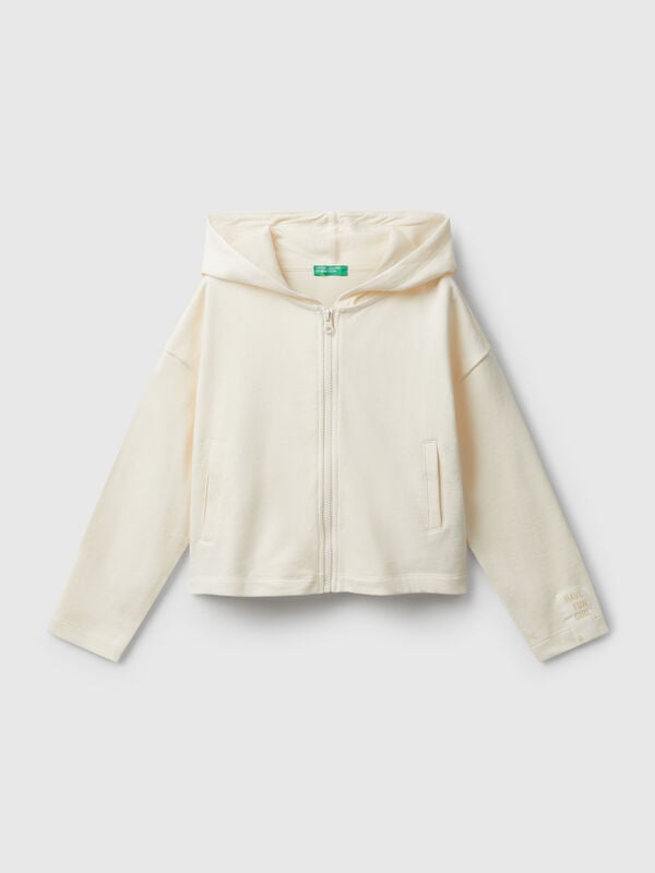 Sudadera con capucha y cremallera Niña