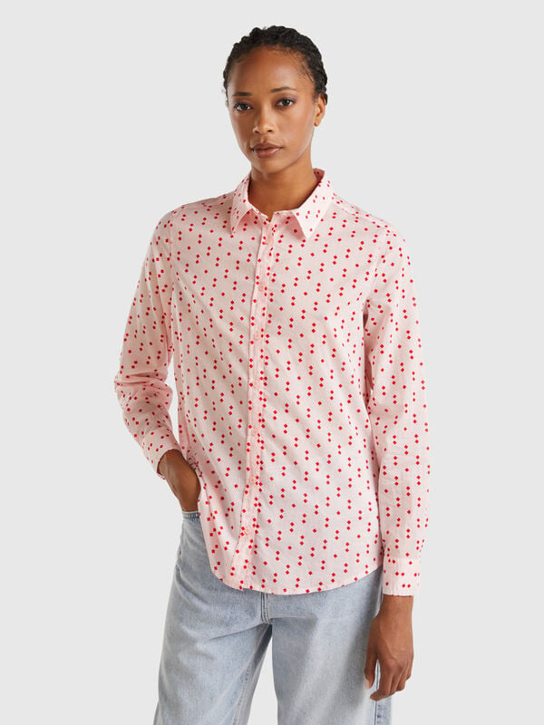 Camisa estampada de 100 % algodón Mujer