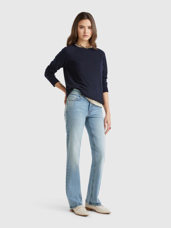 Vaqueros bootcut en mezcla de algodón  Mujer