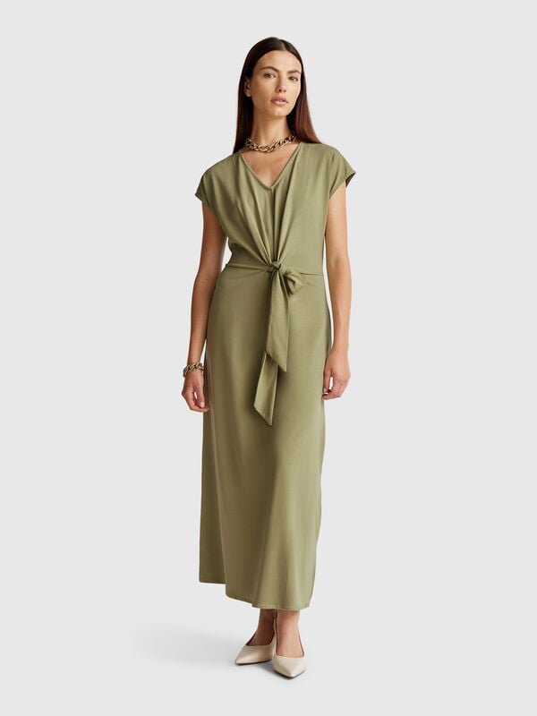 Vestido de algodón elástico Mujer