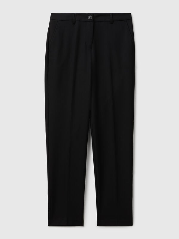 Pantalones de mezcla de viscosa elástica Pantalones de mezcla de viscosa elástica Mujer