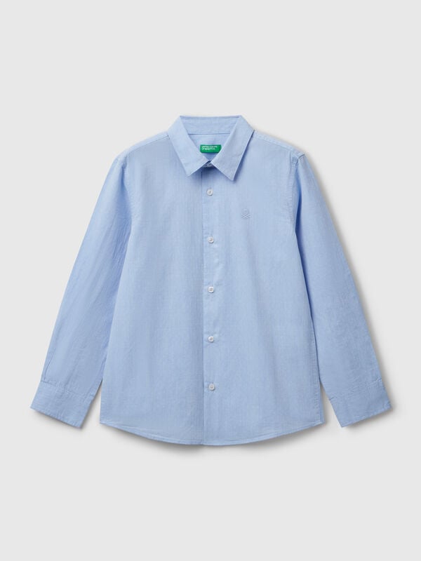 Camisa clásica de puro algodón. Niño
