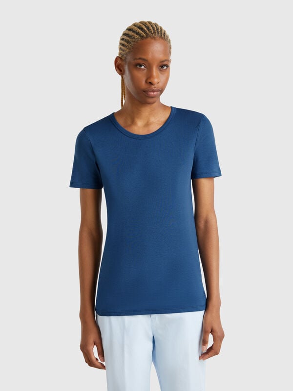 Camiseta de algodón de fibra larga Mujer